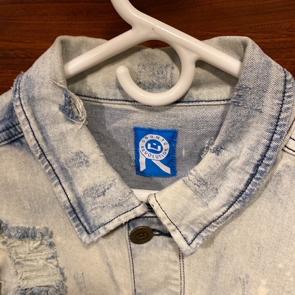 “Revolution” Denim Jacket Light Blue Wash - Picture 6 of 6